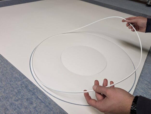 Gefertigte Dichtung in weiß